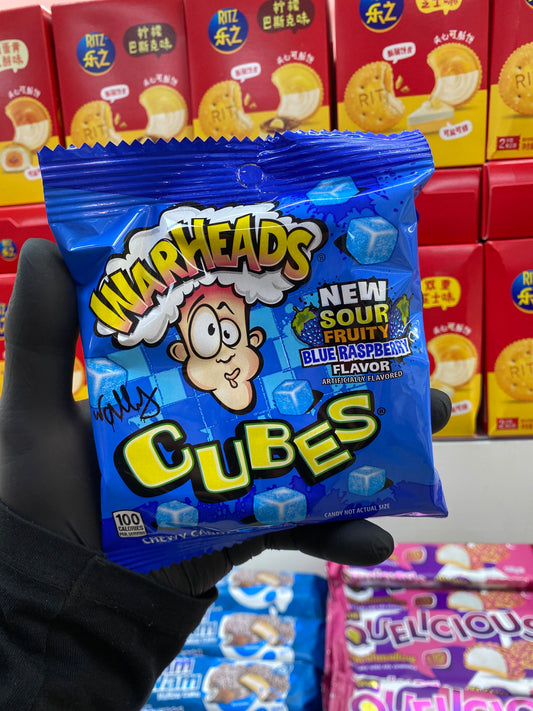 Warheads cubes blue raspberry